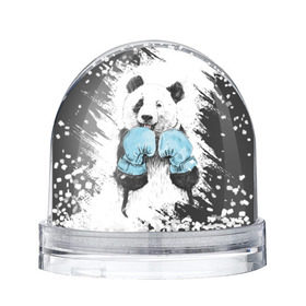 Снежный шар с принтом Панда боксер в Белгороде, Пластик | Изображение внутри шара печатается на глянцевой фотобумаге с двух сторон | бокс | боксер | панда | панда боксер | спорт