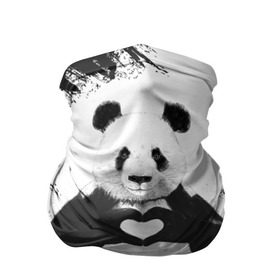 Бандана-труба 3D с принтом Panda love в Белгороде, 100% полиэстер, ткань с особыми свойствами — Activecool | плотность 150‒180 г/м2; хорошо тянется, но сохраняет форму | 14 февраля | love | panda | panda love | день святого валентина | любовь | панда