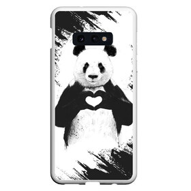 Чехол для Samsung S10E с принтом Panda love в Белгороде, Силикон | Область печати: задняя сторона чехла, без боковых панелей | 14 февраля | love | panda | panda love | день святого валентина | любовь | панда