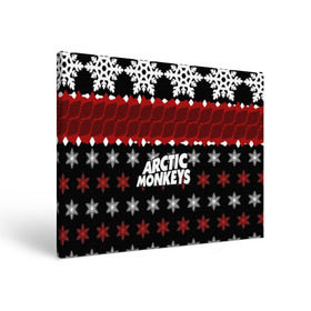 Холст прямоугольный с принтом Праздничный Arctic Monkeys в Белгороде, 100% ПВХ |  | Тематика изображения на принте: алекс тёрнер | арктик | арктические мартышки | гаражный | группа | джейми кук | знак | инди рок | красный | м | манкис | музыка | надпись | ник о мэлли | новогодний | новый год | обезьяна