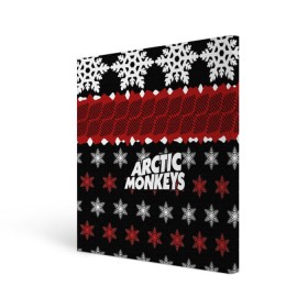 Холст квадратный с принтом Праздничный Arctic Monkeys в Белгороде, 100% ПВХ |  | Тематика изображения на принте: алекс тёрнер | арктик | арктические мартышки | гаражный | группа | джейми кук | знак | инди рок | красный | м | манкис | музыка | надпись | ник о мэлли | новогодний | новый год | обезьяна