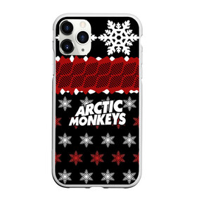 Чехол для iPhone 11 Pro матовый с принтом Праздничный Arctic Monkeys в Белгороде, Силикон |  | алекс тёрнер | арктик | арктические мартышки | гаражный | группа | джейми кук | знак | инди рок | красный | м | манкис | музыка | надпись | ник о мэлли | новогодний | новый год | обезьяна