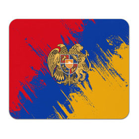 Коврик прямоугольный с принтом Герб и флаг Армении в Белгороде, натуральный каучук | размер 230 х 185 мм; запечатка лицевой стороны | армения | герб армении | герб и флаг армении | флаг армении