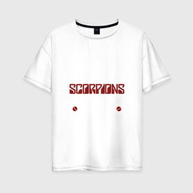 Женская футболка хлопок Oversize с принтом Я прост хочу слушать Scorpions в Белгороде, 100% хлопок | свободный крой, круглый ворот, спущенный рукав, длина до линии бедер
 | scorpions | группа | скорпионс | хард | хардрок