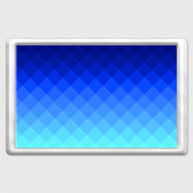Магнит 45*70 с принтом Blue geometria в Белгороде, Пластик | Размер: 78*52 мм; Размер печати: 70*45 | blue | geometria | абстракция | бирюза | бирюзовый | геометрия | куб | синий