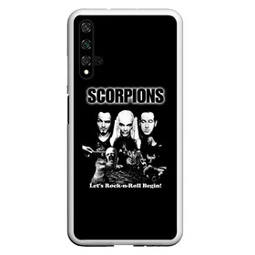 Чехол для Honor 20 с принтом Группа Scorpions в Белгороде, Силикон | Область печати: задняя сторона чехла, без боковых панелей | Тематика изображения на принте: scorpions | группа | скорпионс | хард | хардрок