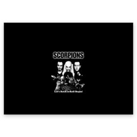 Поздравительная открытка с принтом Группа Scorpions в Белгороде, 100% бумага | плотность бумаги 280 г/м2, матовая, на обратной стороне линовка и место для марки
 | scorpions | группа | скорпионс | хард | хардрок