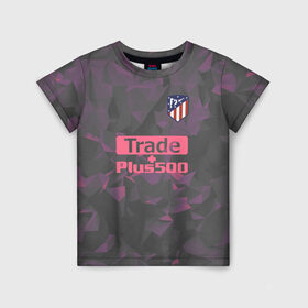 Детская футболка 3D с принтом Atletico Madrid Original #8 в Белгороде, 100% гипоаллергенный полиэфир | прямой крой, круглый вырез горловины, длина до линии бедер, чуть спущенное плечо, ткань немного тянется | Тематика изображения на принте: атлетико мадрид | полигоны | эмблема