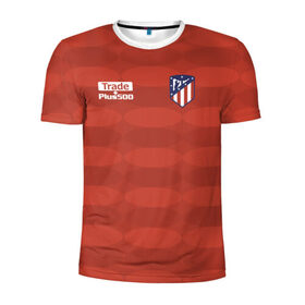 Мужская футболка 3D спортивная с принтом Atletico Madrid Original #10 в Белгороде, 100% полиэстер с улучшенными характеристиками | приталенный силуэт, круглая горловина, широкие плечи, сужается к линии бедра | атлетико мадрид | эмблема