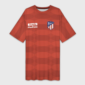 Платье-футболка 3D с принтом Atletico Madrid Original 10 в Белгороде,  |  | Тематика изображения на принте: атлетико мадрид | эмблема