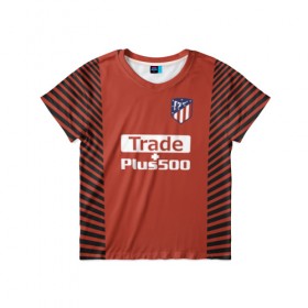 Детская футболка 3D с принтом Atletico Madrid Original #12 в Белгороде, 100% гипоаллергенный полиэфир | прямой крой, круглый вырез горловины, длина до линии бедер, чуть спущенное плечо, ткань немного тянется | 