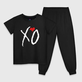 Детская пижама хлопок с принтом XO в Белгороде, 100% хлопок |  брюки и футболка прямого кроя, без карманов, на брюках мягкая резинка на поясе и по низу штанин
 | Тематика изображения на принте: the weeknd