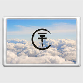 Магнит 45*70 с принтом Clouds Tokio Hotel в Белгороде, Пластик | Размер: 78*52 мм; Размер печати: 70*45 | bill kaulitz | tokio hotel | билл каулиц