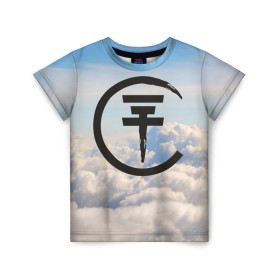 Детская футболка 3D с принтом Clouds Tokio Hotel в Белгороде, 100% гипоаллергенный полиэфир | прямой крой, круглый вырез горловины, длина до линии бедер, чуть спущенное плечо, ткань немного тянется | bill kaulitz | tokio hotel | билл каулиц