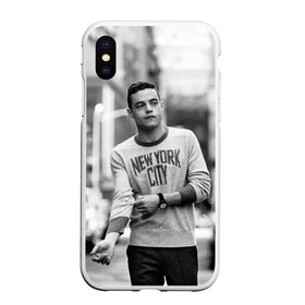 Чехол для iPhone XS Max матовый с принтом Rami Malek в Белгороде, Силикон | Область печати: задняя сторона чехла, без боковых панелей | Тематика изображения на принте: mr robot | rami malek | мистер робот | рами малек