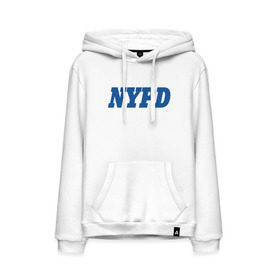 Мужская толстовка хлопок с принтом NYPD в Белгороде, френч-терри, мягкий теплый начес внутри (100% хлопок) | карман-кенгуру, эластичные манжеты и нижняя кромка, капюшон с подкладом и шнурком | Тематика изображения на принте: new york police department | департамент | нью йорк