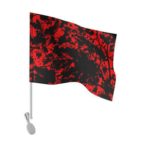 Флаг для автомобиля с принтом Красные краски в Белгороде, 100% полиэстер | Размер: 30*21 см | abstraction | абстракция красок | брызги красок | краска | красные краски | потертость красок | разводы красок | черно белый