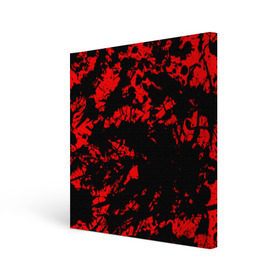 Холст квадратный с принтом Красные краски в Белгороде, 100% ПВХ |  | abstraction | абстракция красок | брызги красок | краска | красные краски | потертость красок | разводы красок | черно белый