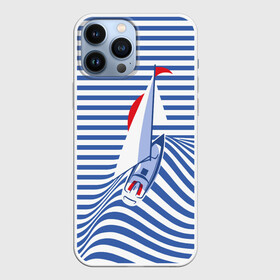 Чехол для iPhone 13 Pro Max с принтом Яхта в Белгороде,  |  | flag | joke | prank | sail | sea | stripes | water | waves | yacht vest | вода | волны | море | парус | полосы | прикол | тельняшка | флаг | шутка | яхта