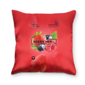 Подушка 3D с принтом Berry Mix в Белгороде, наволочка – 100% полиэстер, наполнитель – холлофайбер (легкий наполнитель, не вызывает аллергию). | состоит из подушки и наволочки. Наволочка на молнии, легко снимается для стирки | energy diet | nl | нл