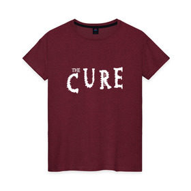 Женская футболка хлопок с принтом The Cure в Белгороде, 100% хлопок | прямой крой, круглый вырез горловины, длина до линии бедер, слегка спущенное плечо | cure | британия | группы | музыка | надпись | роберт смит | роджер одоннелл | рок | саймон гэллап