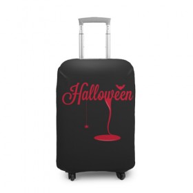 Чехол для чемодана 3D с принтом Кровавый хэллоуин в Белгороде, 86% полиэфир, 14% спандекс | двустороннее нанесение принта, прорези для ручек и колес | 31 октября | halloween | день святых | праздник | праздник мертвых | тыква | хэллоуин