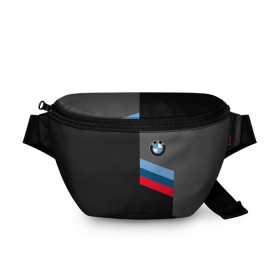 Поясная сумка 3D с принтом BMW Brand Tricolor в Белгороде, 100% полиэстер | плотная ткань, ремень с регулируемой длиной, внутри несколько карманов для мелочей, основное отделение и карман с обратной стороны сумки застегиваются на молнию | bmw | автомобильные | бмв | машины