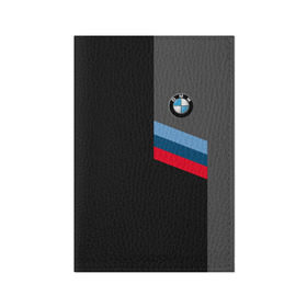 Обложка для паспорта матовая кожа с принтом BMW Brand Tricolor в Белгороде, натуральная матовая кожа | размер 19,3 х 13,7 см; прозрачные пластиковые крепления | Тематика изображения на принте: bmw | автомобильные | бмв | машины