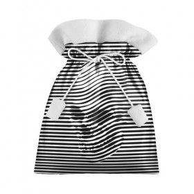 Подарочный 3D мешок с принтом Череп в Белгороде, 100% полиэстер | Размер: 29*39 см | art | optical | skull | stripes | vest | искусство | оптическое | полосы | тельняшка | череп
