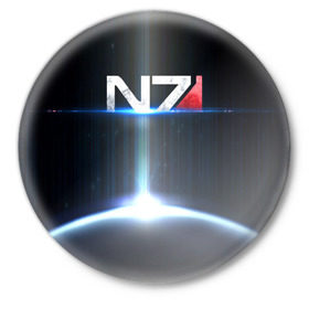 Значок с принтом N7: Мафия на Цитадели в Белгороде,  металл | круглая форма, металлическая застежка в виде булавки | день n7 | мафия | спецподразделение | цитадель