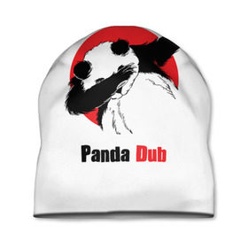 Шапка 3D с принтом Panda dub в Белгороде, 100% полиэстер | универсальный размер, печать по всей поверхности изделия | Тематика изображения на принте: dab | dance | dub | movement | panda | движение | панда | танец