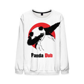 Мужской свитшот 3D с принтом Panda dub в Белгороде, 100% полиэстер с мягким внутренним слоем | круглый вырез горловины, мягкая резинка на манжетах и поясе, свободная посадка по фигуре | dab | dance | dub | movement | panda | движение | панда | танец