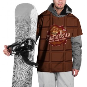 Накидка на куртку 3D с принтом Chocolate в Белгороде, 100% полиэстер |  | Тематика изображения на принте: chocolate | fresh | еда | плитка | сладости | шоколад