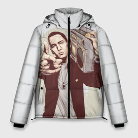 Мужская зимняя куртка 3D с принтом Eminem Art в Белгороде, верх — 100% полиэстер; подкладка — 100% полиэстер; утеплитель — 100% полиэстер | длина ниже бедра, свободный силуэт Оверсайз. Есть воротник-стойка, отстегивающийся капюшон и ветрозащитная планка. 

Боковые карманы с листочкой на кнопках и внутренний карман на молнии. | art | eminem | hip hop | rap | rap god | арт | брюс | бумбокс | маршалл | мэтерс | рэп | хим хоп | эминем