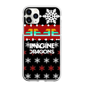 Чехол для iPhone 11 Pro матовый с принтом Праздничный Imagine Dragons в Белгороде, Силикон |  | Тематика изображения на принте: альтернативный | американская | группа | драгонс | имеджин | инди | индирок | новогодний | поп | рождество | рок | свитер | электроник