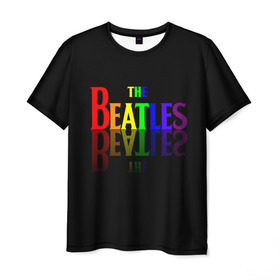 Мужская футболка 3D с принтом The beatles в Белгороде, 100% полиэфир | прямой крой, круглый вырез горловины, длина до линии бедер | british | rock | the beatles