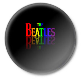 Значок с принтом The beatles в Белгороде,  металл | круглая форма, металлическая застежка в виде булавки | british | rock | the beatles
