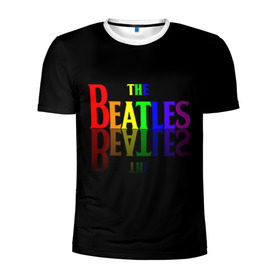 Мужская футболка 3D спортивная с принтом The beatles в Белгороде, 100% полиэстер с улучшенными характеристиками | приталенный силуэт, круглая горловина, широкие плечи, сужается к линии бедра | british | rock | the beatles