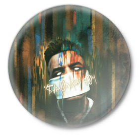 Значок с принтом Sayonara boy 2 в Белгороде,  металл | круглая форма, металлическая застежка в виде булавки | allj | eldzhey | sayonaraboy | алексей узенюк | рэпер | хип хоп | элджей