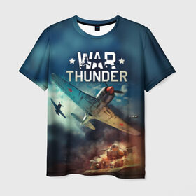 Мужская футболка 3D с принтом Гром войны в Белгороде, 100% полиэфир | прямой крой, круглый вырез горловины, длина до линии бедер | Тематика изображения на принте: war thunder | гром войны