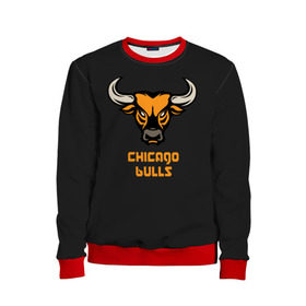 Детский свитшот 3D с принтом Chicago bulls в Белгороде, 100% полиэстер | свободная посадка, прямой крой, мягкая тканевая резинка на рукавах и понизу свитшота | chicago bulls | баскетбол