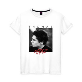 Женская футболка хлопок с принтом Thomas Mraz в Белгороде, 100% хлопок | прямой крой, круглый вырез горловины, длина до линии бедер, слегка спущенное плечо | thomas mraz | алмас гатауллин