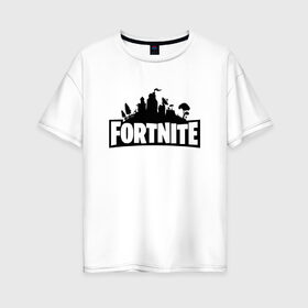 Женская футболка хлопок Oversize с принтом Fortnite в Белгороде, 100% хлопок | свободный крой, круглый ворот, спущенный рукав, длина до линии бедер
 | fortnite