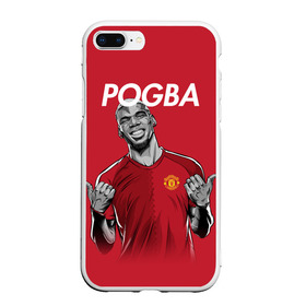 Чехол для iPhone 7Plus/8 Plus матовый с принтом Pogba Manchester United в Белгороде, Силикон | Область печати: задняя сторона чехла, без боковых панелей | Тематика изображения на принте: mu | paul | pogba | манчестер юнайтед | мю | погба | форма