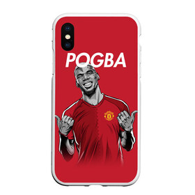 Чехол для iPhone XS Max матовый с принтом Pogba Manchester United в Белгороде, Силикон | Область печати: задняя сторона чехла, без боковых панелей | Тематика изображения на принте: mu | paul | pogba | манчестер юнайтед | мю | погба | форма