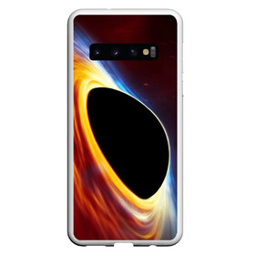 Чехол для Samsung Galaxy S10 с принтом Black planet в Белгороде, Силикон | Область печати: задняя сторона чехла, без боковых панелей | Тематика изображения на принте: black hole | planet | space | астрономия | вселенная | звёзды | космос | млечный путь | планета | чёрная дыра