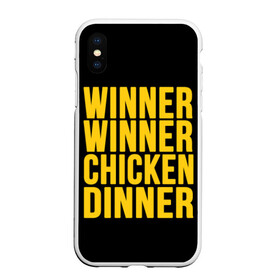 Чехол для iPhone XS Max матовый с принтом Winner winner chicken dinner в Белгороде, Силикон | Область печати: задняя сторона чехла, без боковых панелей | Тематика изображения на принте: battle royale | playerunknown | playerunknowns | playerunknowns battlegrounds | pubg | онлайн игра