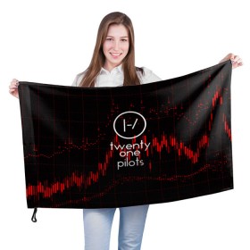 Флаг 3D с принтом Twenty one pilots в Белгороде, 100% полиэстер | плотность ткани — 95 г/м2, размер — 67 х 109 см. Принт наносится с одной стороны | rock | t.o.p. | top | twenty one pilots | рок