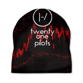 Шапка 3D с принтом Twenty one pilots в Белгороде, 100% полиэстер | универсальный размер, печать по всей поверхности изделия | rock | t.o.p. | top | twenty one pilots | рок