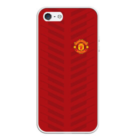 Чехол для iPhone 5/5S матовый с принтом Manchester United Creative #1 в Белгороде, Силикон | Область печати: задняя сторона чехла, без боковых панелей | emirates | fc | manchester united | абстракция | геометрия | зож | клуб | линии | манчестер юнайтед | модные | мяч | россии | спорт | спортивные | стиль | тренды | футбол | футбольный клуб | экстрим | эмблема